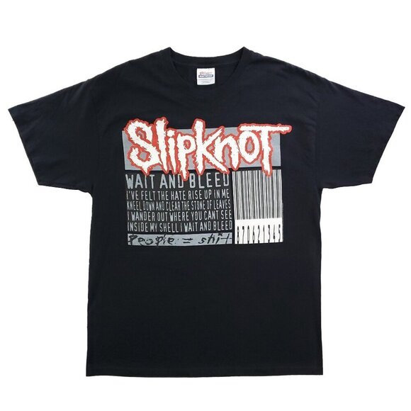Slipknot Wait and Bleed T-Shirt People = S**t 2009 Barcode Lyrics Minty Large - Picture 1 of 16